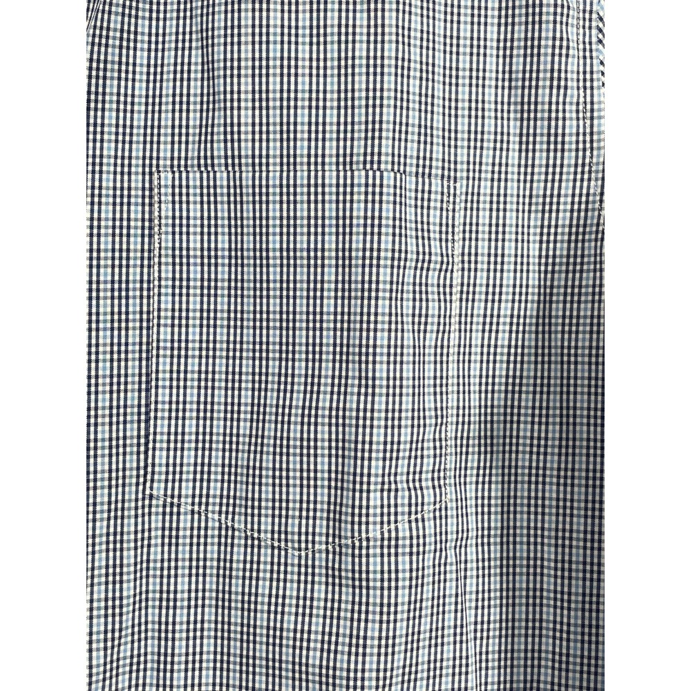 Gap Mens Original Fit Non-Iron Gingham Button Down Shirt Blue White M 15-15.5 - Picture 6 of 9
